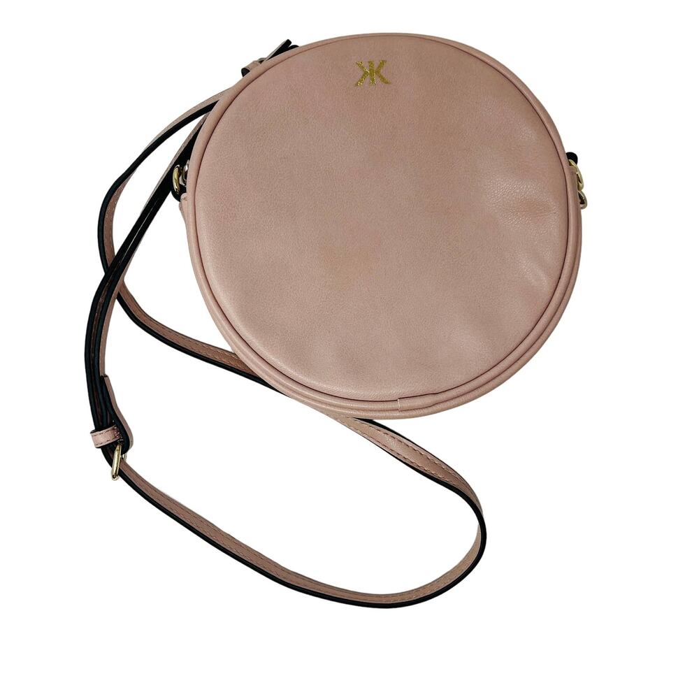 Katie & Kelly Crossbody Bag Smooth Chain Strap Top Zip Pink